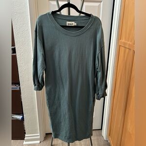 Pact Teal Sweatshirt Dress